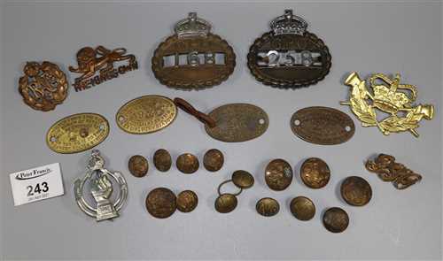 Collection of military GPO badges and - auctions & price archive